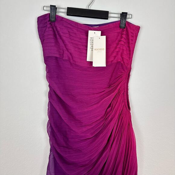 Rococo Sand Strapless Dress in Vibrant Purple - Picture 3 of 9